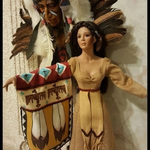Native Amercian Indian porcelain  Artist doll
